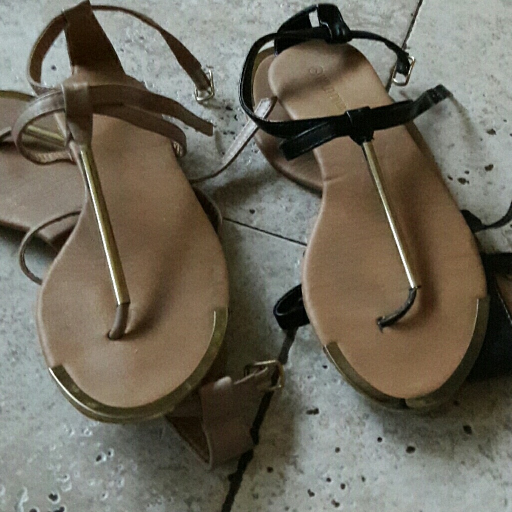 Gold Accented Sandals